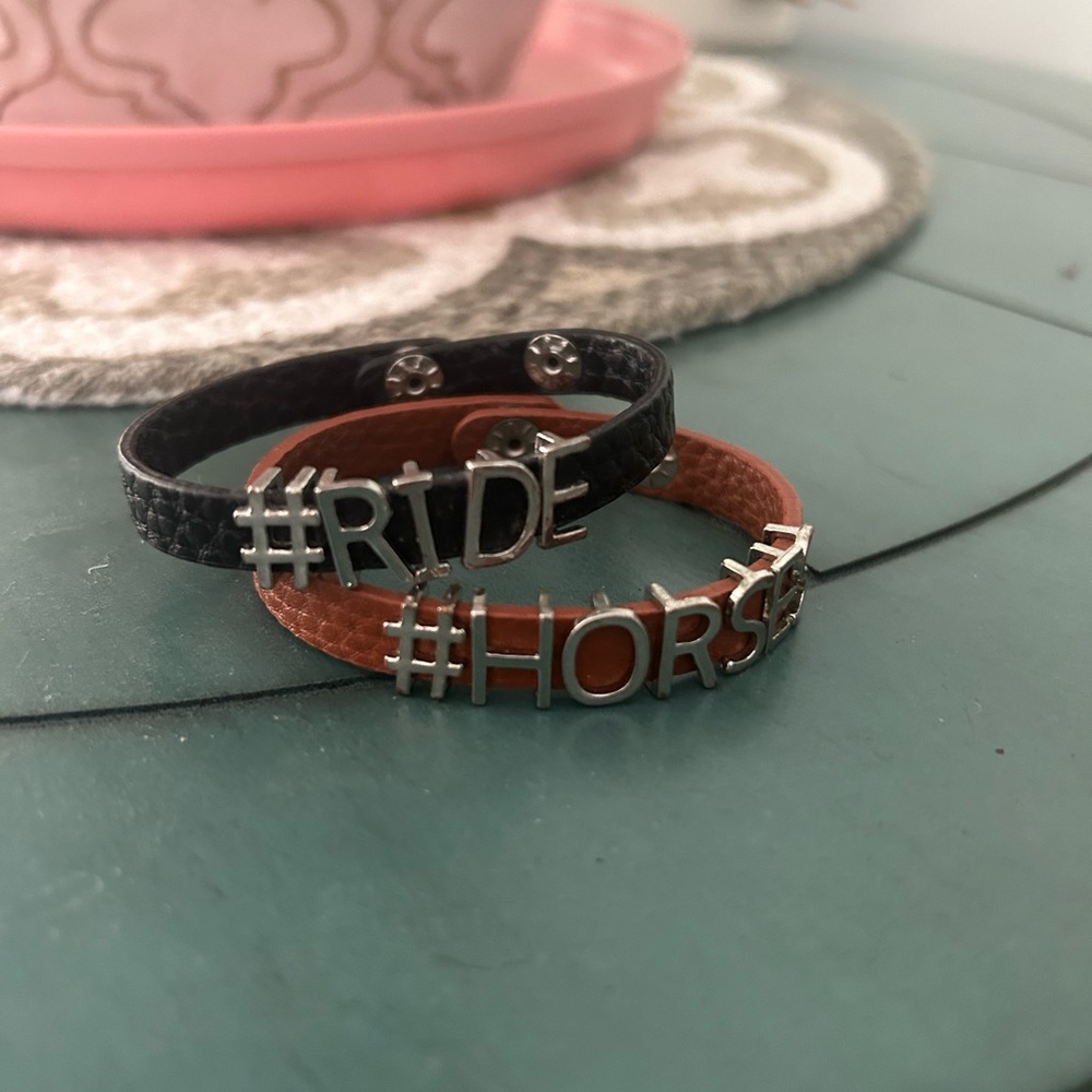 Hashtag Ride and Horse Bracelets